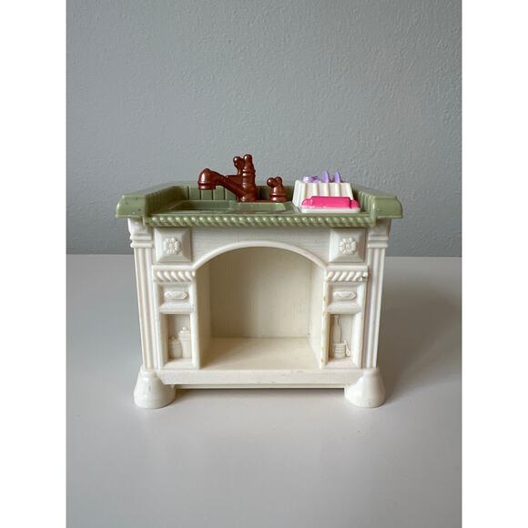 Fisher Price Loving Family Cream White Kitchen Sink Island Counter Table - Picture 2 of 8